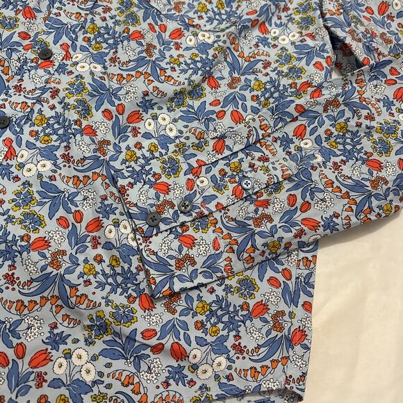 Boden Womens 10 Regular Ditsy Floral Contemporary Office Button Down Top Dainty - Picture 4 of 8